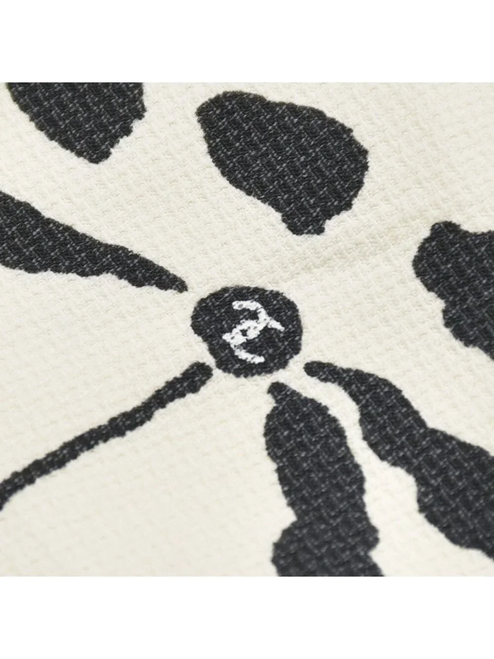 Chanel Mini Dress White Black Dragonfly Rayon Acetate Vintage